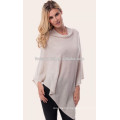 Basic poncho in 100% cashmere